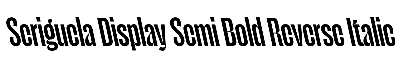 Seriguela Display Semi Bold Reverse Italic
